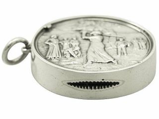 Antique Edwardian Sterling Silver Vesta Case William J Holmes Birmingham 1906 3