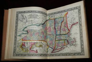 Xrare 1863 Huge World Atlas Maps Western States Usa America Africa Civil War Era