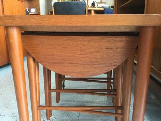 1960 ' s Poul Hundevad Danish Teak Nesting Table set 5 - in - 1 Mid Century Modern 9