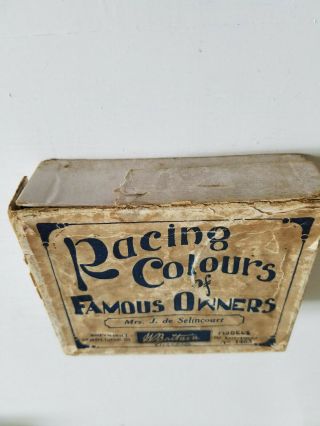 BRITAINS RACING COLOURS OF FAMOUS OWNERS - MRS.  J.  DE SELINCOURT,  1490,  1936,  & HORSE 6