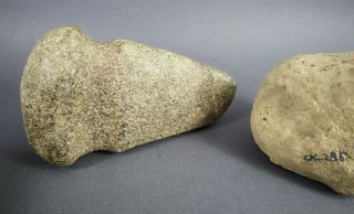 ANTIQUE NATIVE AMERICAN INDIAN CARVED STONE AXE ADZE HEAD & HAND TOOL NR 3