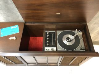 Mid Century Modern RECORD CONSOLE vintage cabinet credenza stereo RCA 60s 19417 5