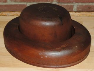 Antique Hoff - Man Wood Hat Mold 85 & Mold 81
