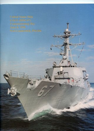 Uss Cole Ddg 67 Commissioning Navy Ceremony Program