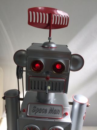 Robot Space Man Tucher Walther,  Live Steam,  Steam Engine,  Tin Toys Germany,  Rare 11