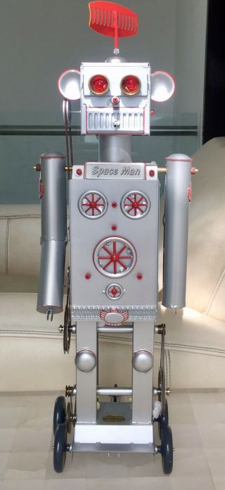 Robot Space Man Tucher Walther,  Live Steam,  Steam Engine,  Tin Toys Germany,  Rare 2