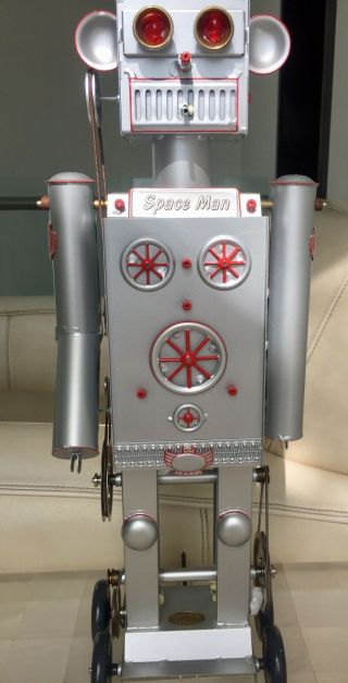 Robot Space Man Tucher Walther,  Live Steam,  Steam Engine,  Tin Toys Germany,  Rare 8