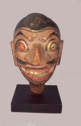 Very Expressive Early 20th Century Indonesian Puppet Head -