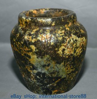 4.  4 " Old Chinese Hongshan Culture Old Jade Dynasty Carving Jug Tank Jar Ss02