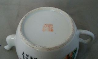 Rare Antique 19th Century Chinese Qing Dynasty Scholars Poem Porcelain Teapot 7