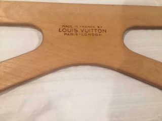 (6) ANTIQUE LOUIS VUITTON WOOD SUITCASE BAG STEAMER wardrobe TRUNK HANGER HANGERS 4