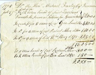REVOLUTIONARY WAR IPSWICH MASSACHUSETTS BOUNTY PAID FOR CONTINENTAL ARMY SERVICE 2