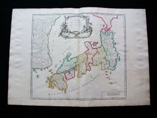 1757 Vaugondy - " Big Folio Map " Of Japan,  Asia,  Osaka,  Tokyo,  Hiroshima,  Yokohama