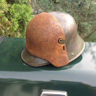 Ww1 German Helmet Front Plate.  Brow Plate.  Stirnpanzer