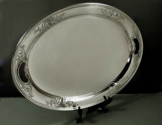 Alvin Sterling Tea Set Tray C1940 Hand Chased - No Mono