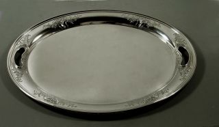 Alvin Sterling Tea Set Tray c1940 Hand Chased - No Mono 3