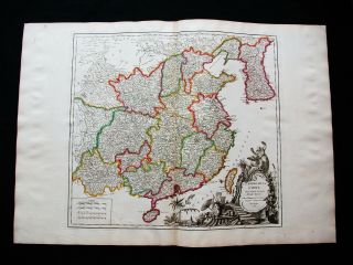 1757 Vaugondy - " Big Folio Map " Of Asia,  China,  Korea,  Hong Kong,  Shanghai,  Seul
