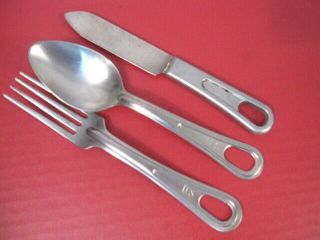 Korea Era US Army/USMC Mess Kit Complete w/Utinsels Knife Spoon Fork Dtd 1949 1 2