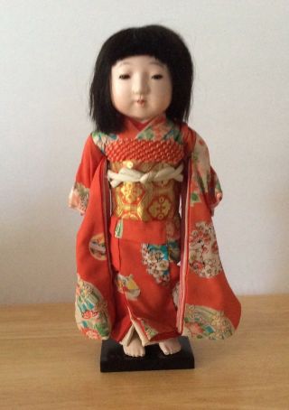 Vintage Japanese Ichimatsu Doll About 14” Rare “made In Occupied Japan”