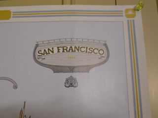3 Vintage 1974 Mark Hopkins Hotel issue pictorial maps of San Francisco 4