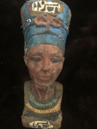 Rare Large Ancient Egyptian Queen Nefertari Granite Bust (C.  1370.  C - 1330 BC) 8