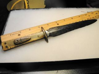 Revolutionary War Era Hand Forged Dagger With Personal Touch 10 7/8 " Knife