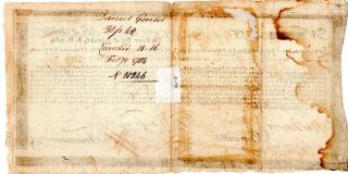 1780,  Scarce Massachusetts Commodity Bond,  Henry Gardner signed 2