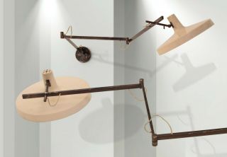 Rare Mid Century Gino Sarfatti For Arteluce Mod 197 Wall Articulating Lamp Italy