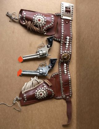 Hubley Texan Cap Gun Set With Holster