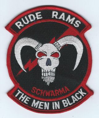 34th Fighter Squadron " Rude Rams - The Men In Black " Patch