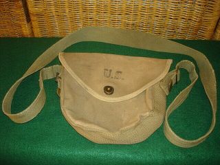 Wwii Us Thompson Smg 50 Rd Drum Pouch,  Made By Boyle