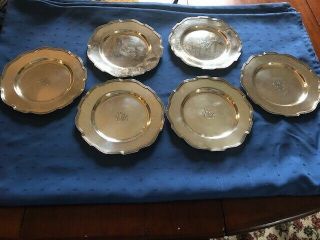 Gorham Sterling Plymouth 12 Bread & Butter Plates 1920 - Year Mark Antique