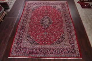 Vintage Traditional Floral RED Persian Oriental Area Rug Hand - Knotted Wool 10x13 2