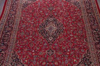 Vintage Traditional Floral RED Persian Oriental Area Rug Hand - Knotted Wool 10x13 3
