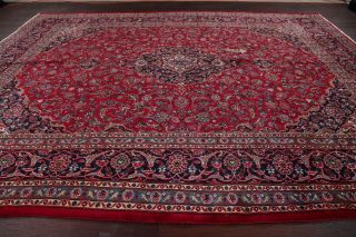 Vintage Traditional Floral RED Persian Oriental Area Rug Hand - Knotted Wool 10x13 7