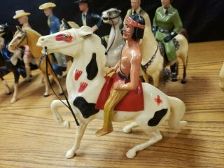 VINTAGE 1960 ' s HARTLAND HORSES,  RIDERS AND SADDLES,  RARE ANNIE OALKEY & INDIAN 7