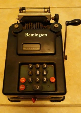 Vintage antique Remington Rand Hand Crank Adding Machine 7