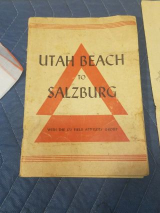 WW2 173RD FIELD ARTILLERY MAP WITH HAND WRITTEN NOTES AND MORE 3