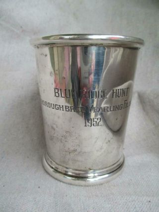 1952 Blue Ridge Hunt Thoroughbred Filly Horse Sterling Julep Derby Cup 150g