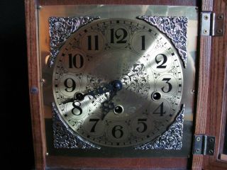 Hamilton Franz Hermle Key Wind 2 Jewel Chime Mantle Clock 1050 - 020 W.  Germany 2