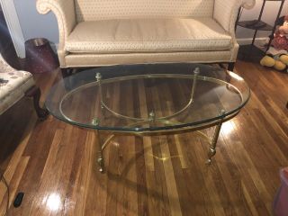 Brass And Glass Coffee Table