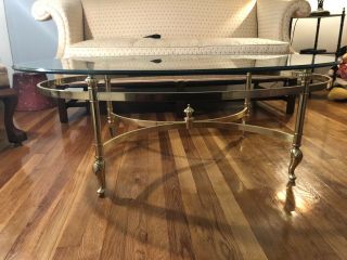 brass and glass coffee table 3