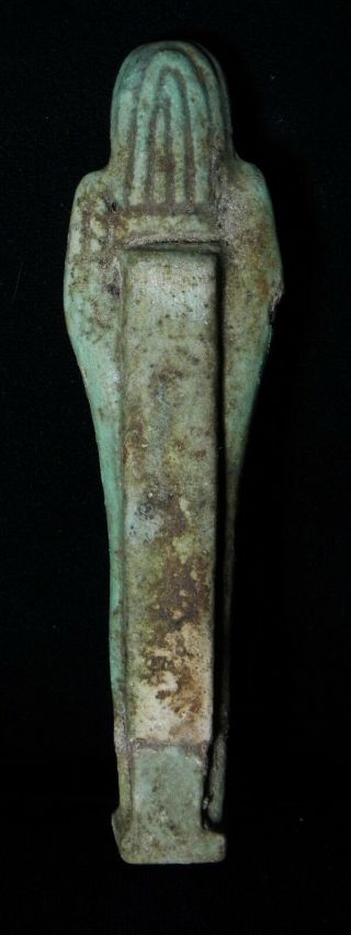 ZURQIEH - AS5451 - ANCIENT EGYPT.  LARGE FAIENCE USHABTI.  INSCRIBED.  600 - 300 B.  C 5
