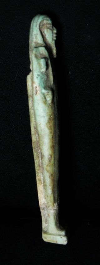 ZURQIEH - AS5451 - ANCIENT EGYPT.  LARGE FAIENCE USHABTI.  INSCRIBED.  600 - 300 B.  C 6