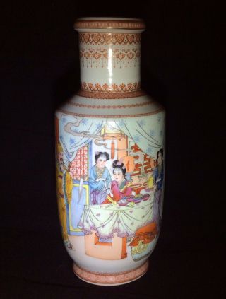 Fine Chinese Republic Period Famille Rose Porcelain Lantern Vase Character Mark 2