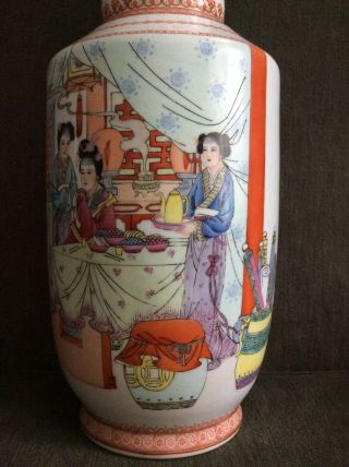 Fine Chinese Republic Period Famille Rose Porcelain Lantern Vase Character Mark 4