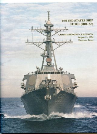Uss Stout Ddg 55 Commissioning Navy Ceremony Program