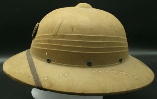 WWII US Navy Pith Helmet Cap Hat Military Jungle Hawley 3