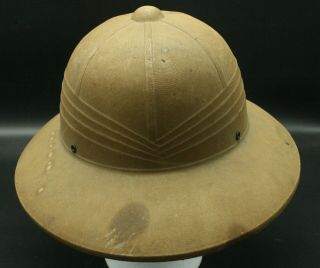 WWII US Navy Pith Helmet Cap Hat Military Jungle Hawley 4