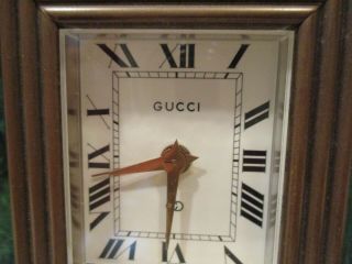Vintage Gucci 8 Day Brass Travel Clock.  A Modern Classic To Display Your Style